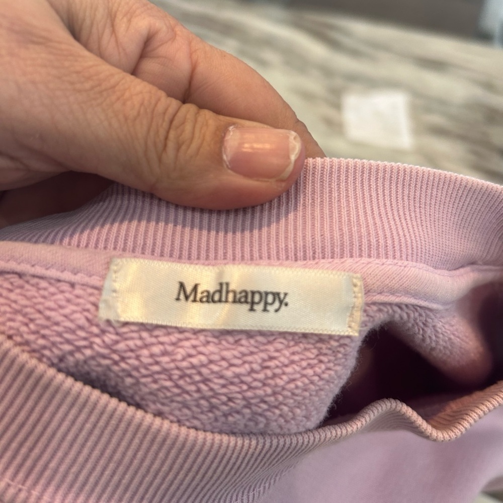 Madhappy Lavender Optimism Sweatshirt size M slight wear overall GUC - Picture 2 of 7